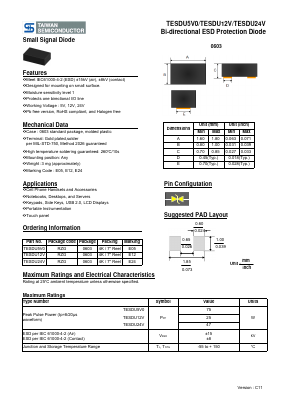 TESDU5V0 Datasheet PDF TSC Corporation