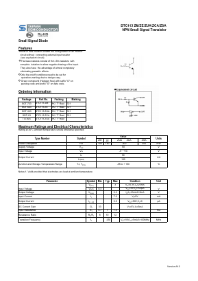 DTC113ZUA Datasheet PDF TSC Corporation