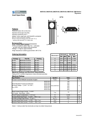 MCR100-3A1 Datasheet PDF TSC Corporation