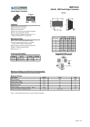 MMBT2222ARFG Datasheet PDF TSC Corporation