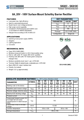 SK82CHM6G Datasheet PDF TSC Corporation