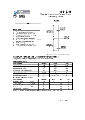 1SS133M Datasheet PDF TSC Corporation
