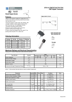 DTA114TUA Datasheet PDF TSC Corporation