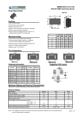 MMBD3004CA Datasheet PDF TSC Corporation