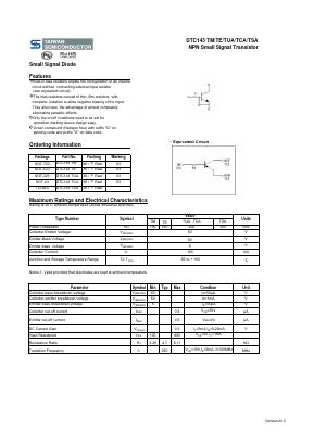 DTC143TCA Datasheet PDF TSC Corporation
