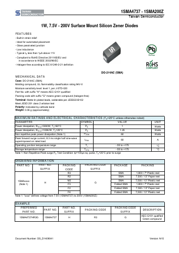 1SMA120Z Datasheet PDF TSC Corporation