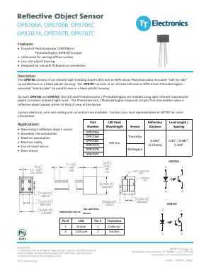 OPB706C Datasheet PDF TT Electronics.