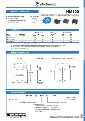 HM100-251R5LF Datasheet PDF TT Electronics.