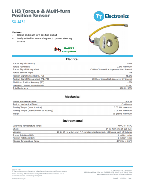 SX-4431 Datasheet PDF TT Electronics.