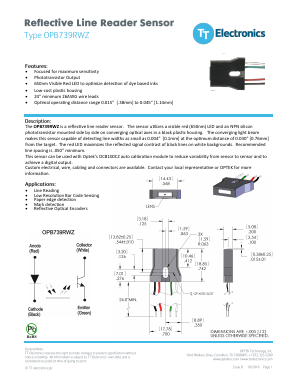 OPB739RWZ Datasheet PDF TT Electronics.
