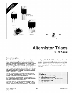 Q5015RH6 Datasheet PDF Teccor Electronics