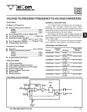 TC9400COD Datasheet PDF TelCom Semiconductor Inc => Microchip