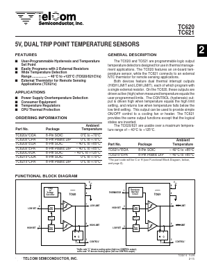 TC621CCOA Datasheet PDF TelCom Semiconductor Inc => Microchip
