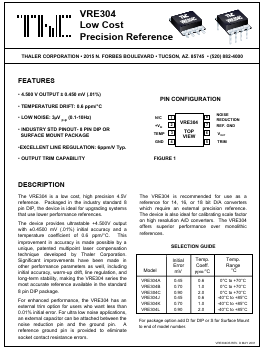 VRE304K Datasheet PDF Thaler Corporation