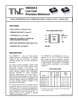 VRE304-6BS Datasheet PDF Thaler Corporation