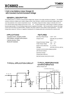 XC6802A42X3EL Datasheet PDF TOREX SEMICONDUCTOR