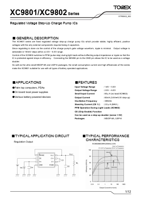 XC9801 Datasheet PDF TOREX SEMICONDUCTOR