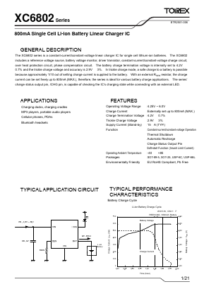 XC6802A42X4MR Datasheet PDF TOREX SEMICONDUCTOR