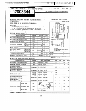 C3344 Datasheet PDF Toshiba