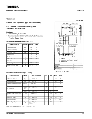 A1302 Datasheet PDF Toshiba