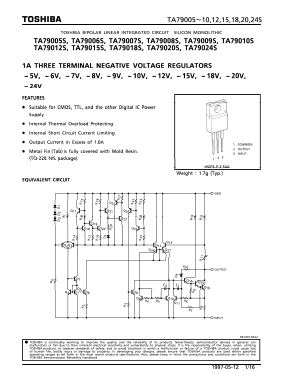 TA79008S Datasheet PDF Toshiba