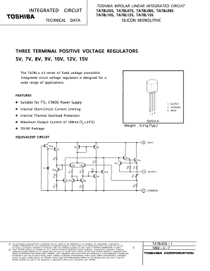 TA78L09S Datasheet PDF Toshiba