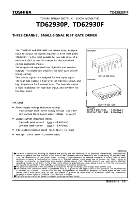 TD62930F Datasheet PDF Toshiba