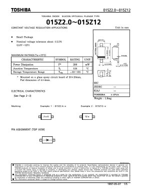 015Z3.0 Datasheet PDF Toshiba