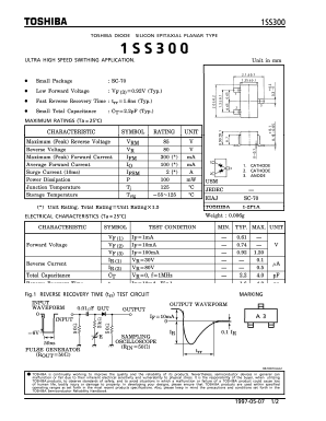 1SS300 Datasheet PDF Toshiba