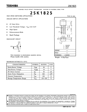 2SK1825 Datasheet PDF Toshiba