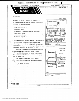 TA7761 Datasheet PDF Toshiba