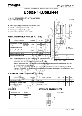 U05GH44 Datasheet PDF Toshiba