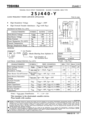 2SJ440-Y Datasheet PDF Toshiba