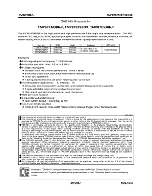 TMP87CP38F Datasheet PDF Toshiba