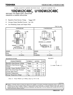 10GWJ2C48C Datasheet PDF Toshiba