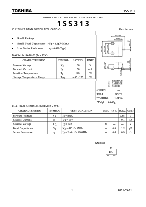 1SS313 Datasheet PDF Toshiba