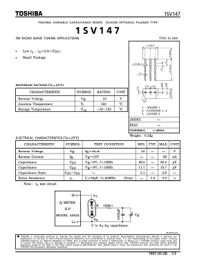 1SV147 Datasheet PDF Toshiba