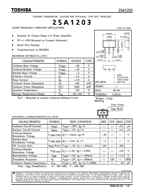 A1203Y Datasheet PDF Toshiba