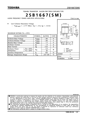 2SB1667SM Datasheet PDF Toshiba