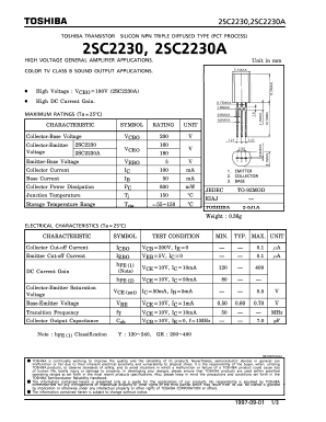C2230 Datasheet PDF Toshiba