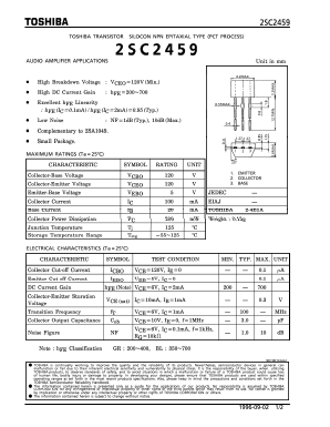 C2459 Datasheet PDF Toshiba