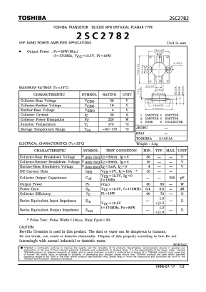 2SC2782 Datasheet PDF Toshiba