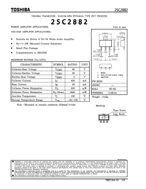 C2882 Datasheet PDF Toshiba