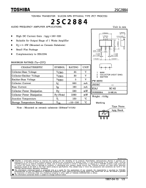 2SC2884 Datasheet PDF Toshiba