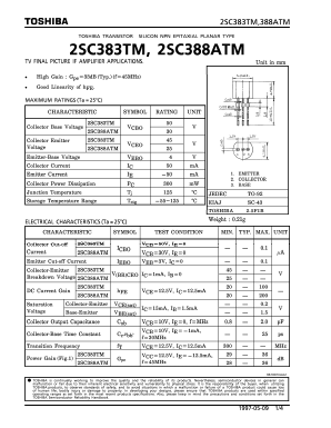 2SC383TM Datasheet PDF Toshiba