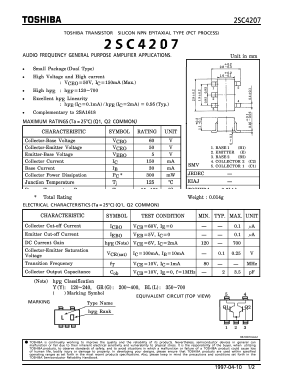 2SC4207 Datasheet PDF Toshiba