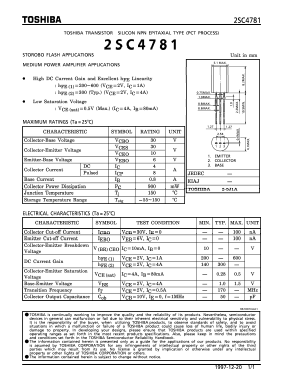 2SC4781 Datasheet PDF Toshiba