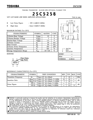 2SC5258 Datasheet PDF Toshiba