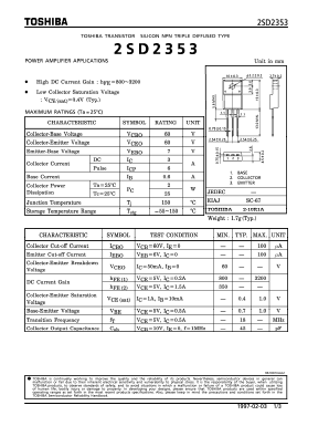 2SD2353 Datasheet PDF Toshiba