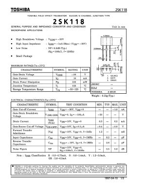 2SK118 Datasheet PDF Toshiba